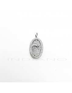 Colgante Plata Oval Circonitas