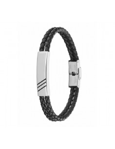 Pulsera Marea Cuero Negro...