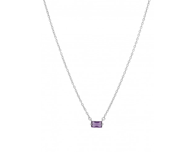 Gargantilla Marea Plata Splendid Lavanda