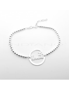 Pulsera Plata Bolas Motivo...