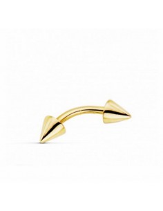 Piercing Oro Doble Punta