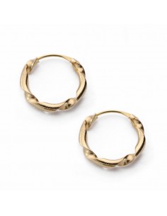 Pendientes Oro Aros Retorcidos