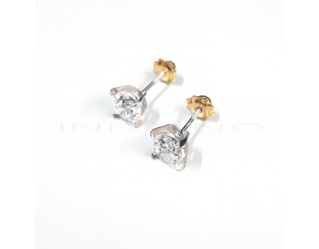 Pendientes Oro Blanco Circonita...