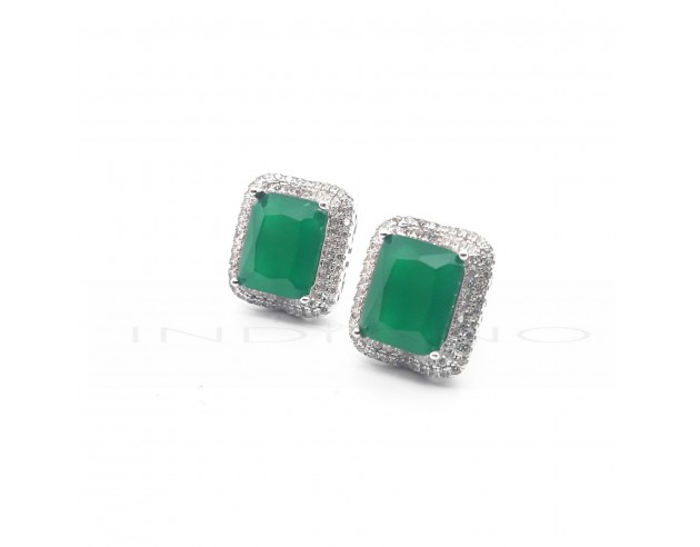 Pendientes Plata Motivo Rectangular...