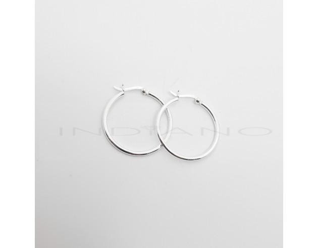 Pendientes Plata Aros Lisos Redondos