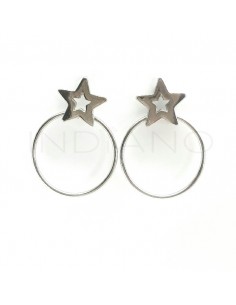 Pendientes Plata Circulo y...