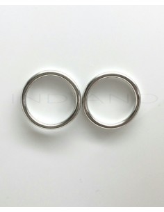 Pendientes Plata Círculo Liso