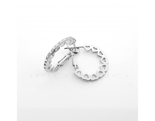Pendientes Plata Aro Corazones...