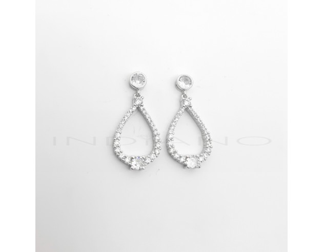 Pendientes Plata Largos Chatón...