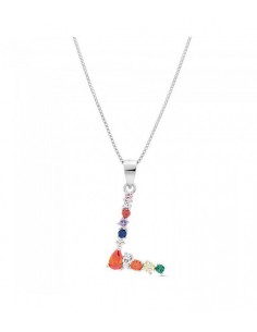 Collar Plata Letra L...