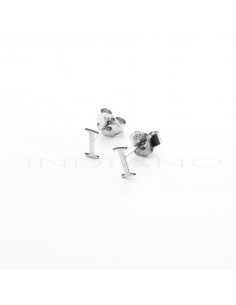 Pendientes Plata Letra I Lisos