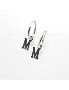 Pendientes Plata Aros Letra M