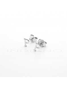 Pendientes Plata Letra P Lisos