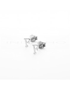Pendientes Plata Letra F Lisos