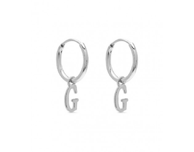 Pendientes Plata Aros Letra G
