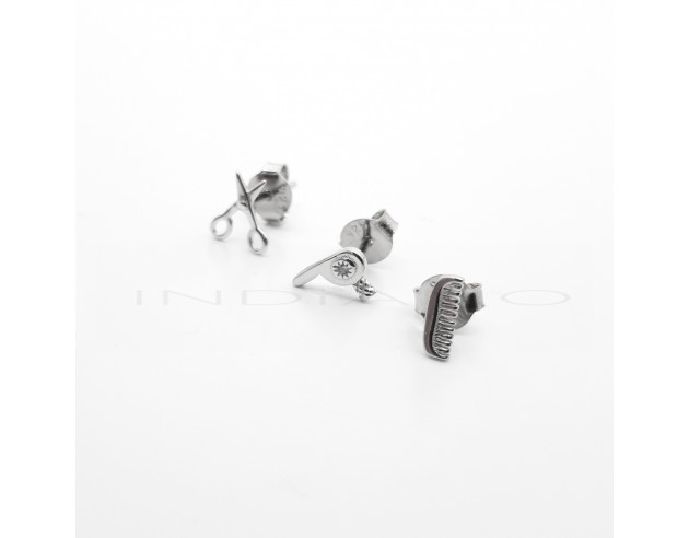 Trío Pendientes Plata Peluquera