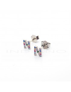 Pendientes Plata Letra N...