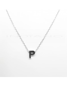 Gargantilla Plata Letra P Lisa
