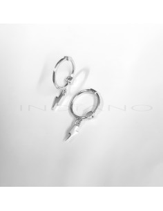 Pendientes Plata Aros con Rayo