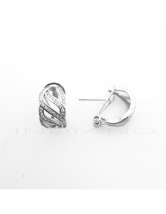Pendientes Plata Hojas...
