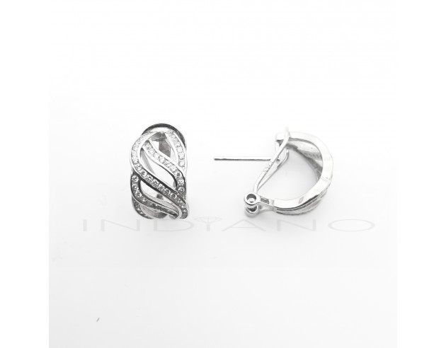 Pendientes Plata Hojas Entrelazadas...