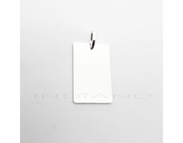 Chapa Plata Rectangular Lisa