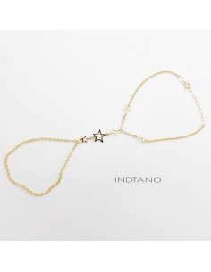 Pulsera Dedo Plata Dorada...
