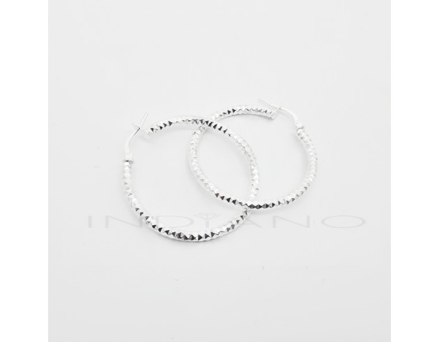 Pendientes Plata Aros Dibujo Labrado