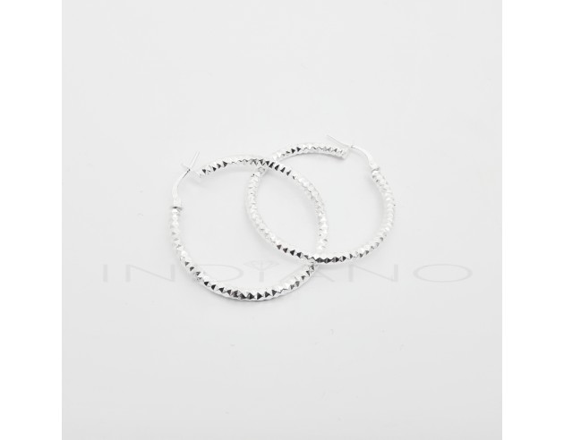 Pendientes Plata Aros Dibujo Labrado