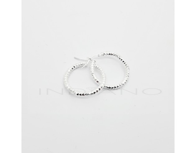 Pendientes Plata Aros Dibujo Labrado