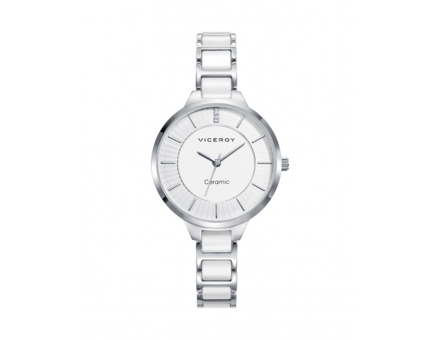 Hermoso reloj de mujer Viceroy. Combina elegancia y sofisticación con su diseño de cerámica y acero.