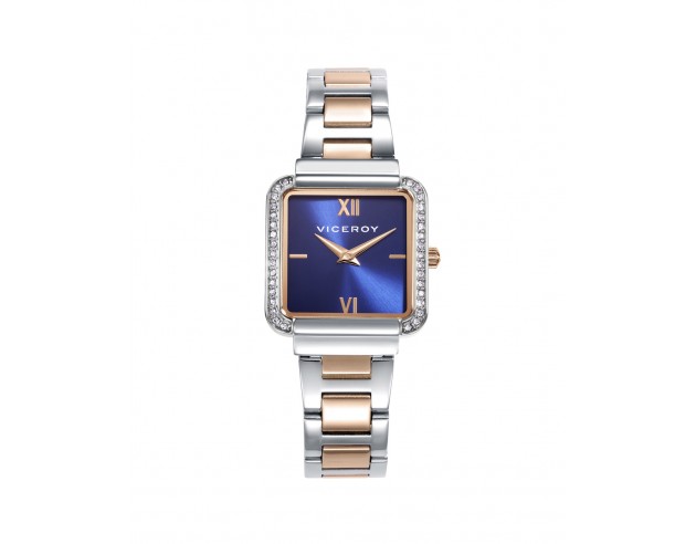 Precioso reloj de mujer que destaca por su diseño elegante y moderno, con detalles sofisticados. La caja de acero adornada con 