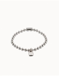 Pulsera bañada en plata formada por múltiples piezas en forma de bolas en las que podrás incluir los charms de UNOde50. Una joy