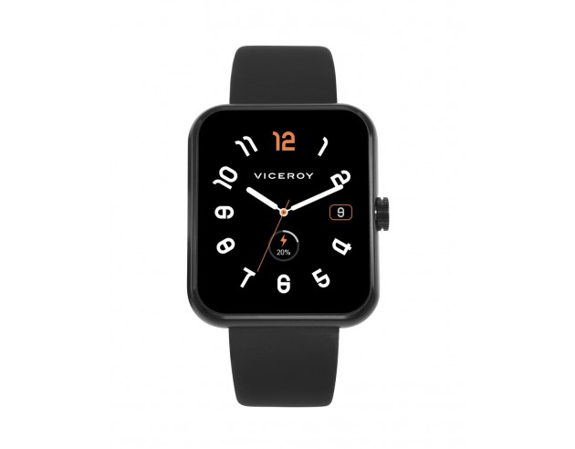 Smartwatch Unisex Viceroy SMART PRO con caja de aluminio en negro con malla milanesa de acero Ip negro y correa de silicona neg