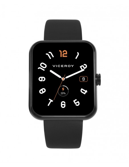 Smartwatch Unisex Viceroy SMART PRO con caja de aluminio en negro con malla milanesa de acero Ip negro y correa de silicona neg