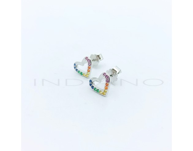 Pendientes Plata Corazón Calado...