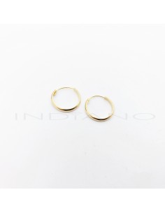 Pendientes Oro Aro Media Caña