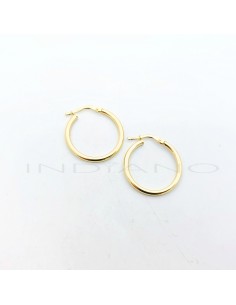 Pendientes Oro Aro Tubo Liso
