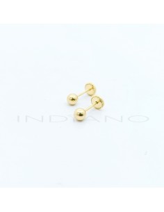 Pendientes Oro Bola Lisa 5mm