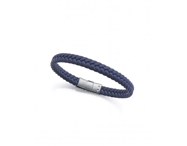 Rompe con lo convencional y añade un toque de frescura a tu estilo con esta pulsera de hombre que combina la solidez del acero 