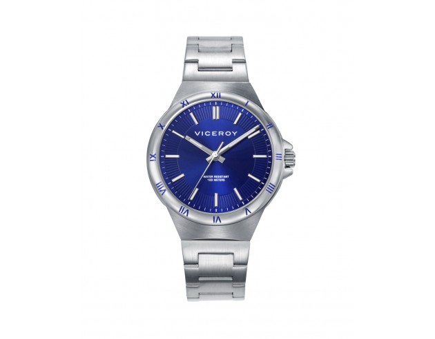 Un diseño que combina resistencia y elegancia: este reloj de mujer con tres agujas destaca por su caja de acero robusta y su br