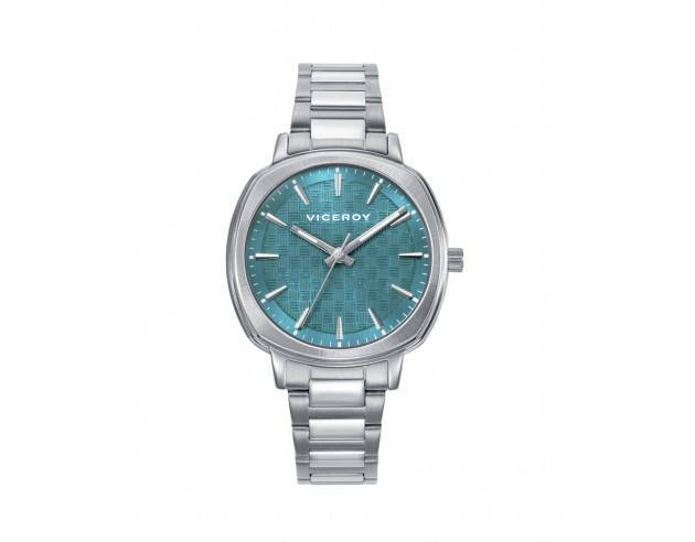 Un toque de frescura y elegancia: este reloj de mujer con tres agujas destaca por su caja de acero resistente y un brazalete a 