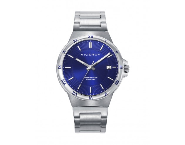 Un clásico con carácter: este reloj de hombre con tres agujas y calendario destaca por su caja de acero resistente y su brazale