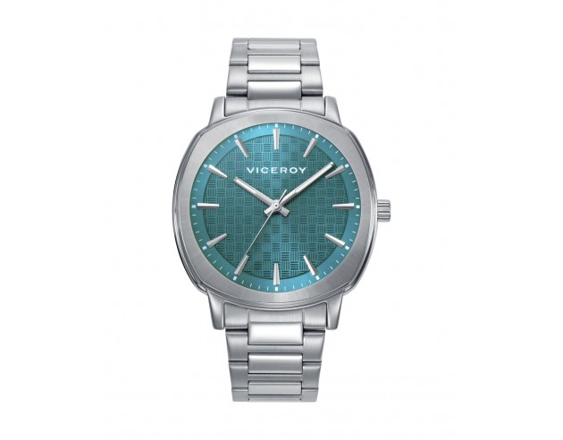 Un toque de frescura y elegancia: este reloj de hombre con tres agujas destaca por su resistente caja de acero y su brazalete a