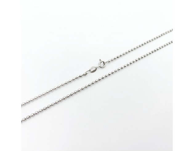 Cadena Oro Blanco Bolas