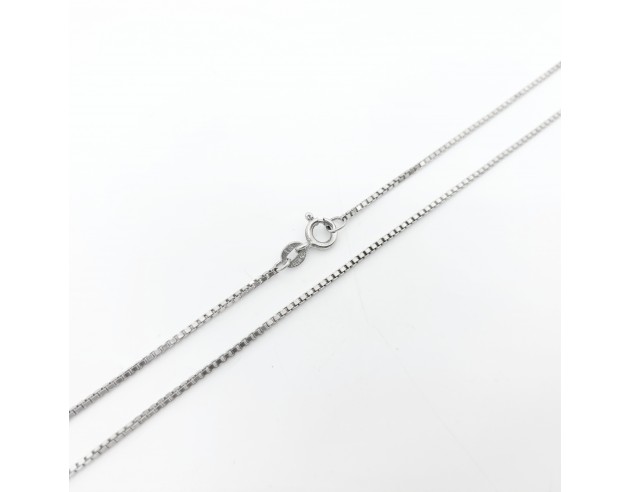 Cadena Oro Blanco Veneciana Fuerte