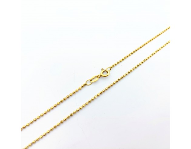 Cadena Oro Bolitas Lapidadas