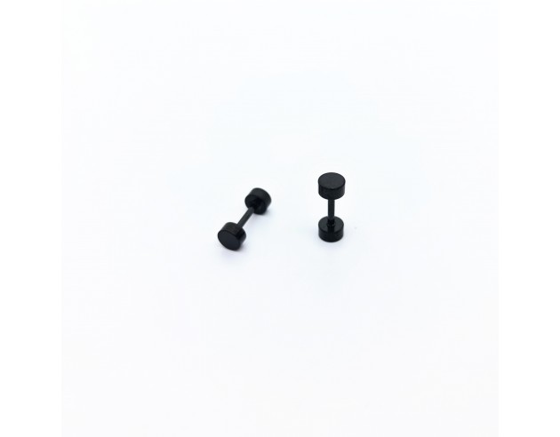Piercing Acero Rosca Ip Negro 3 mm