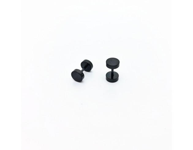 Piercing Acero Ip Negro Rosca 6 mm