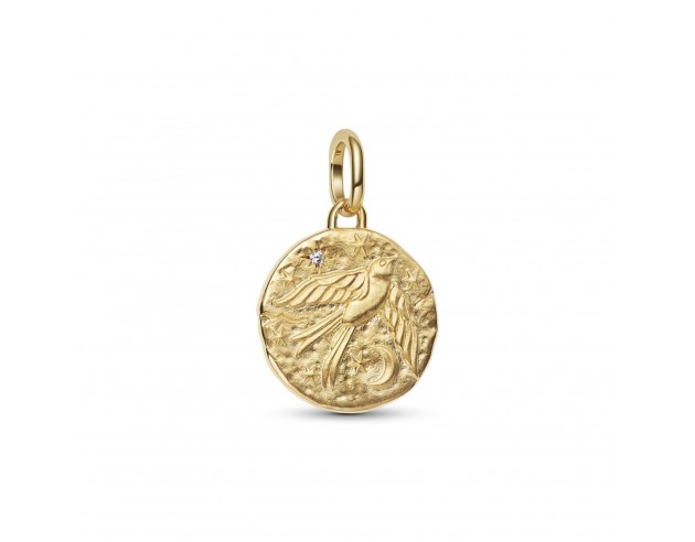 Charm Pandora Medallón Golondrina 14k...